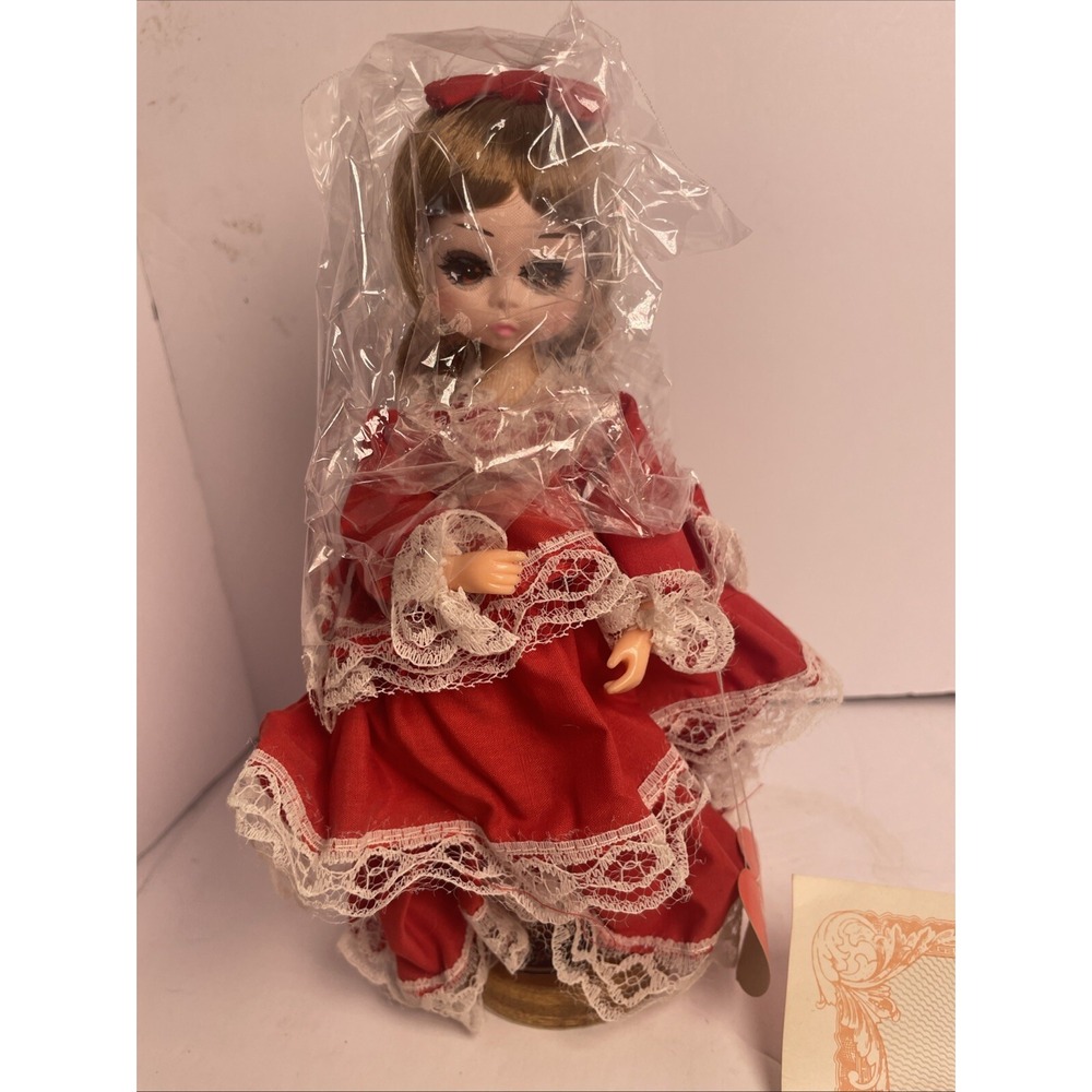 1 Bradley Miss February Doll With Box 80s Made In Korea Vintage W/‎ COA